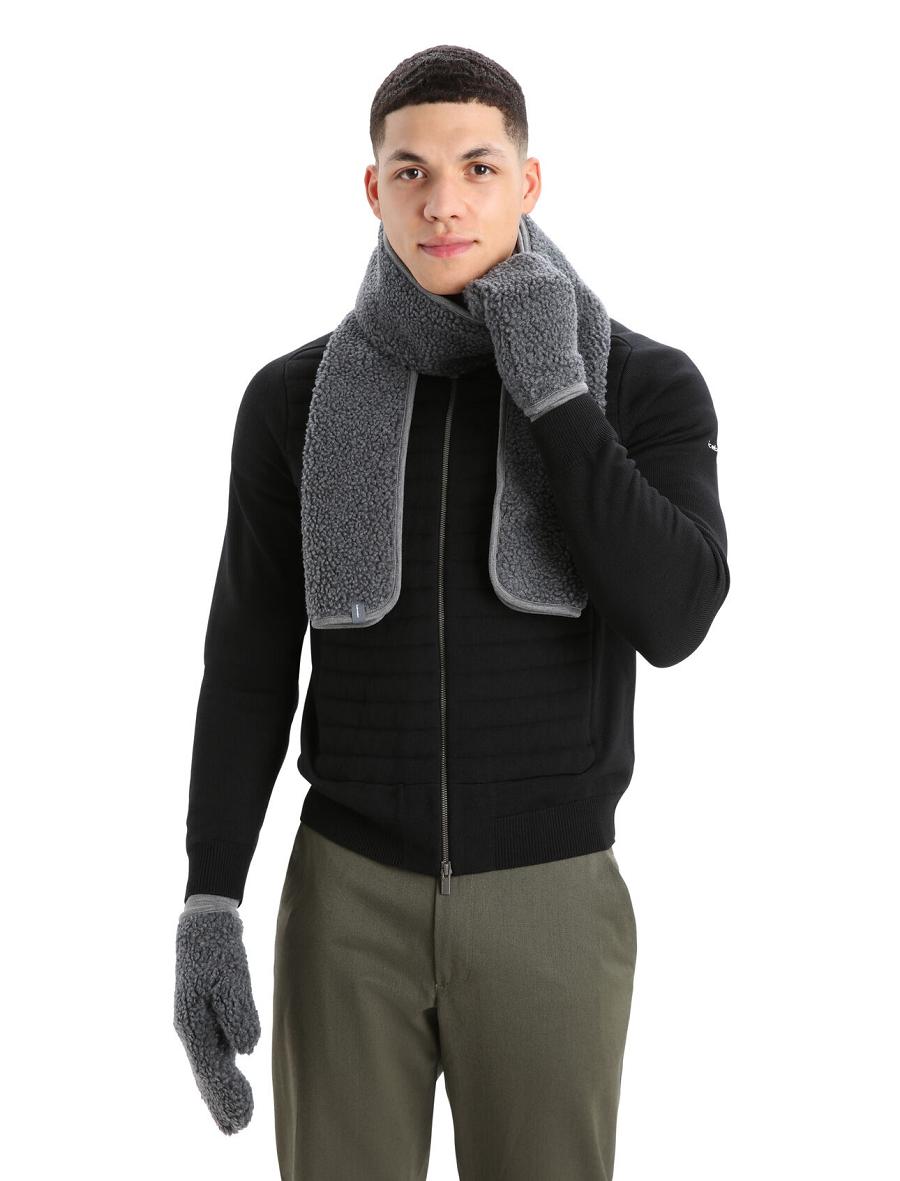 Icebreaker Unisex RealFleece™ Merino High Pile Férfi Sál Szürke | HU 1064KORI